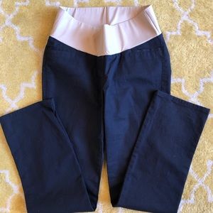 Loft deep navy maternity slacks, size 00